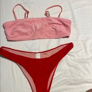 Zimmermann Pink and Red Women's Bikini Set